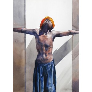 Nadir Ali Jamali, 22 x 15 inch, , Watercolour on Paper, Figurative Painting, AC-NAJ-024